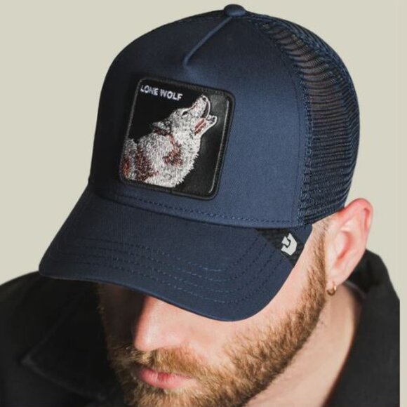 The Farm Goorin Bros The Lone Wolf Black Adjustable Baseball Cap Hat - Picture 7 of 7